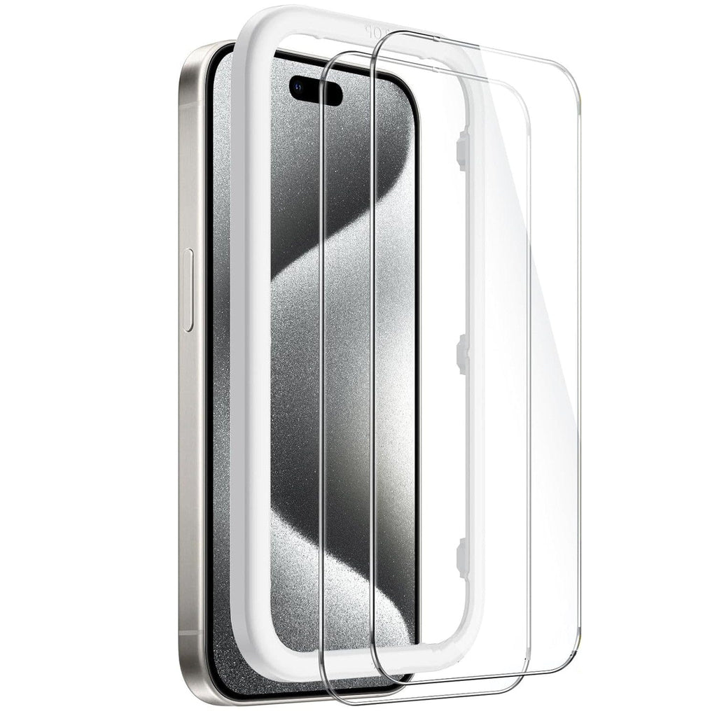 iPhone 15 Pro Max Tempered Glass Screen Protector - 2-Pack, Anti-Fingerprint | ZeroDamage