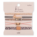 "Wild" Animal Print with Pink Accent Hair Tie Bracelets