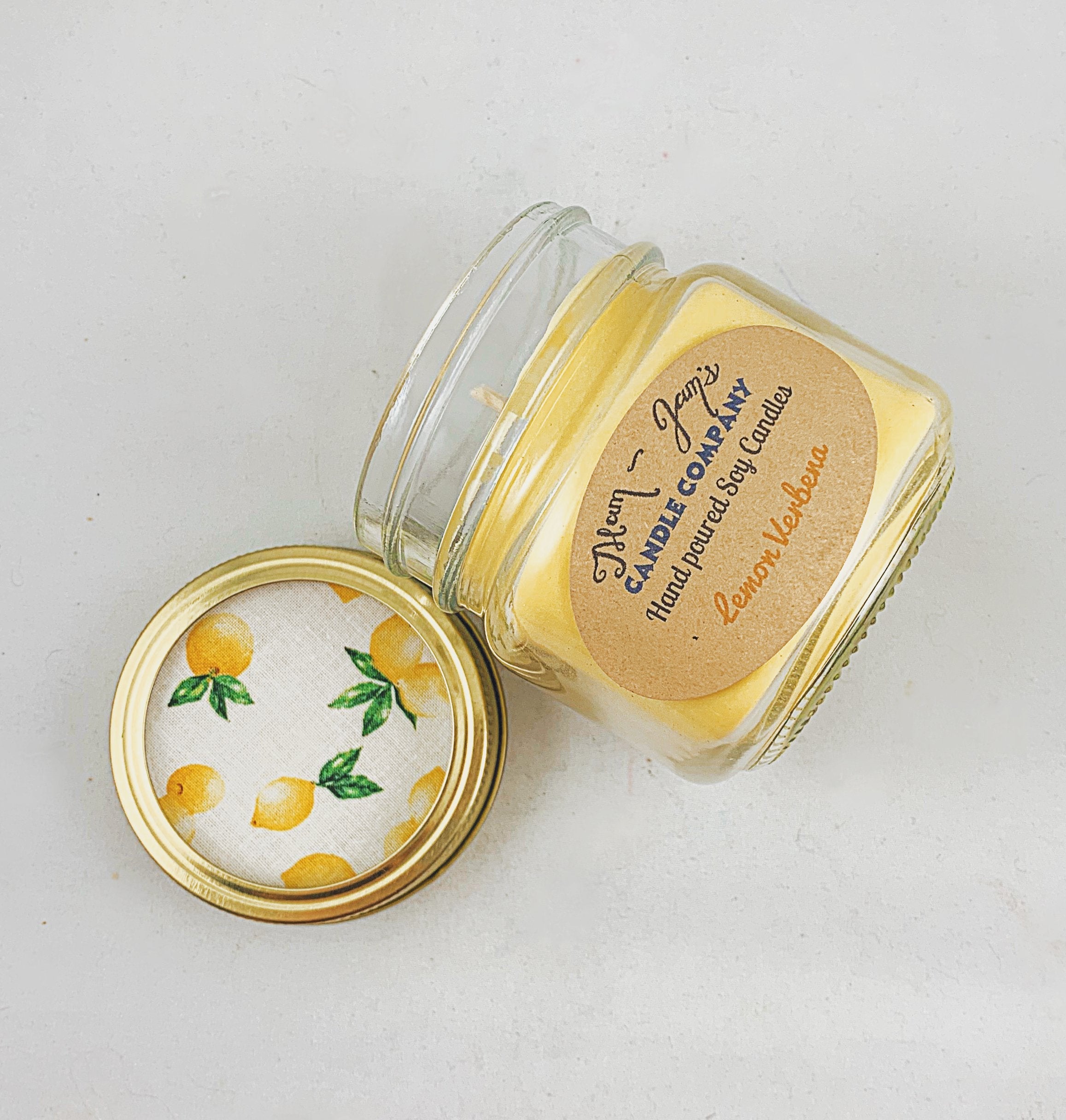 Lemon Verbena Soy Candle – Fresh & Citrusy Scent | Mam Jam’s