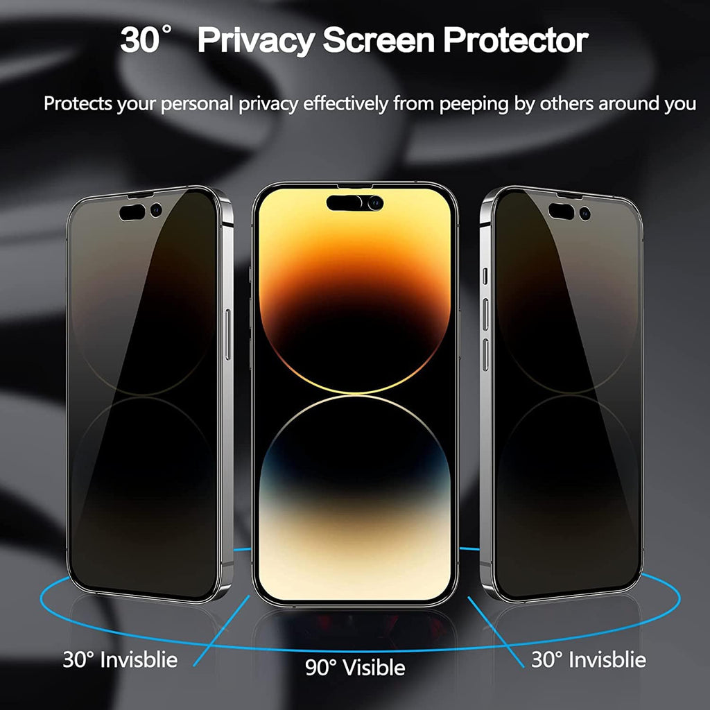 iPhone 15 Plus Privacy Tempered Glass Screen Protector - 2-Pack, Anti-Spy | ZeroDamage