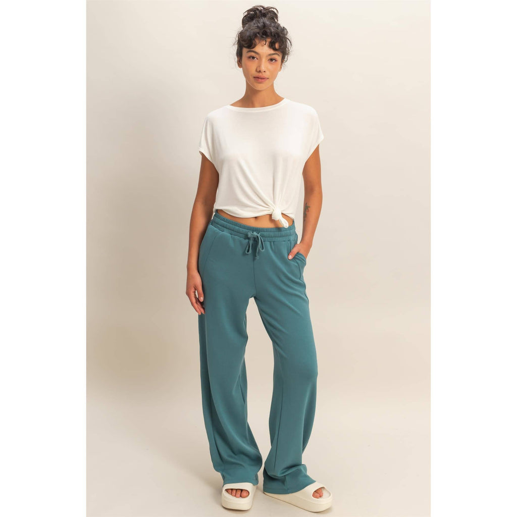Azure Wide-Leg Pants