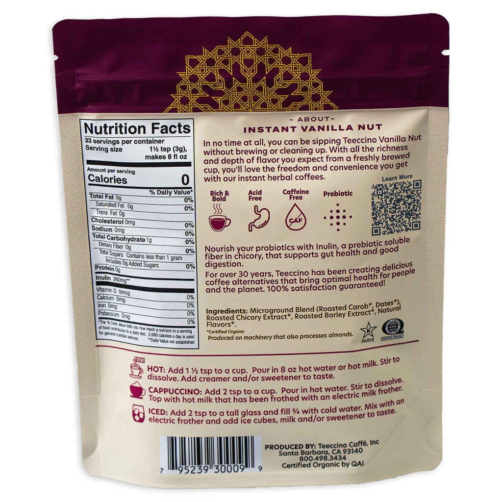 Instant Vanilla Nut Herbal Coffee