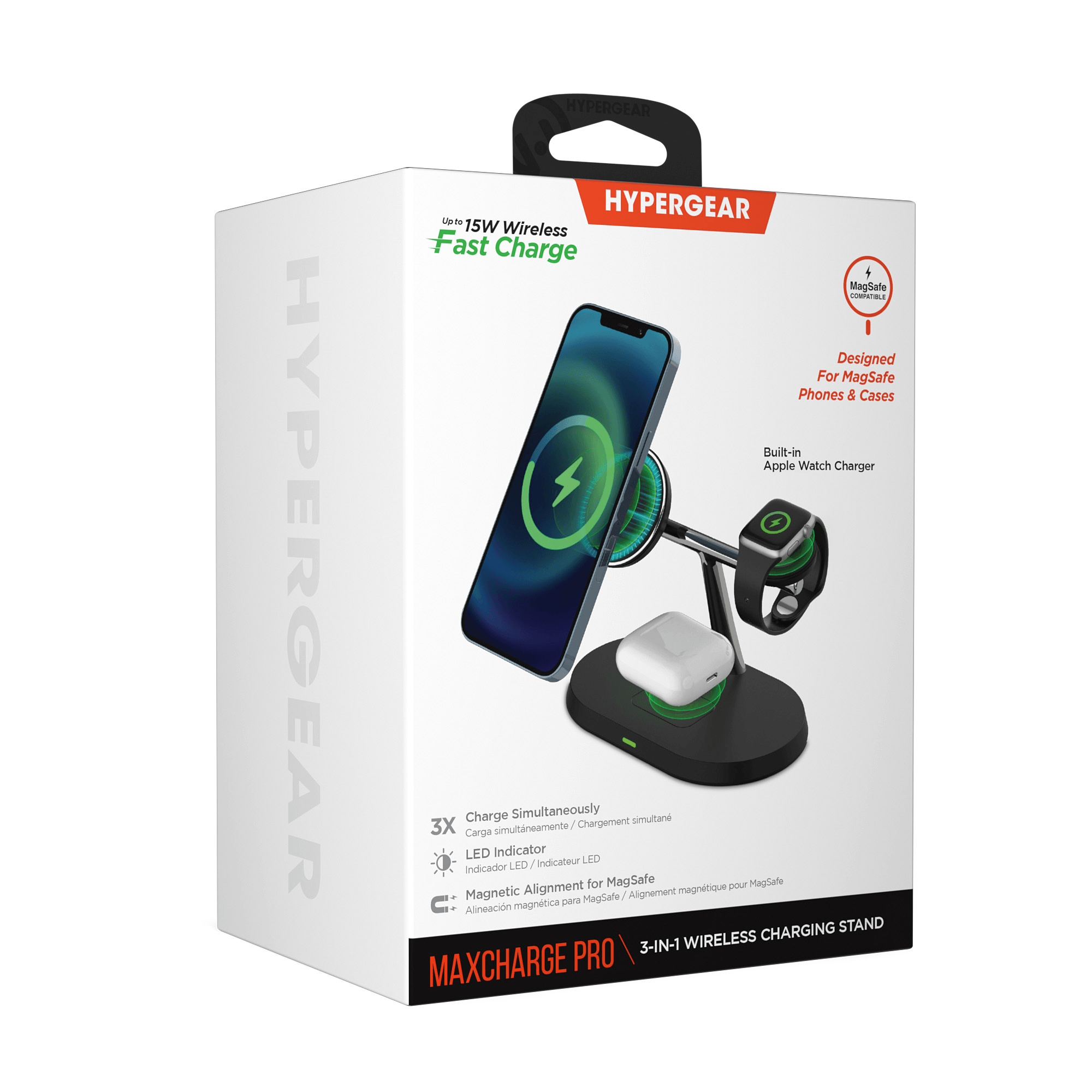 HyperGear MaxCharge Pro 3-in-1 Magsafe Charging Stand