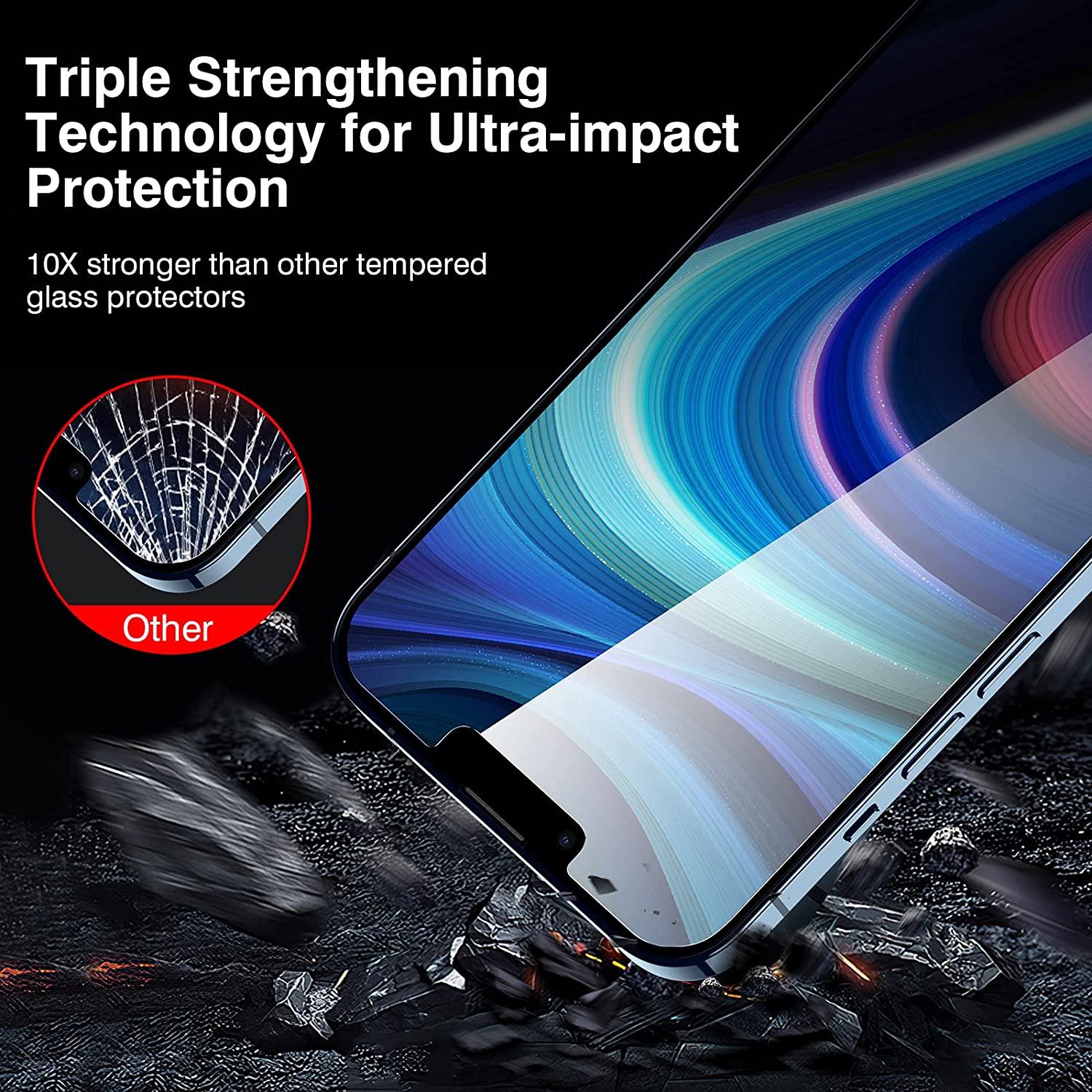 ZeroDamage Privacy Screen Protector (2-Pack) - iPhone 13 Pro Max and iPhone 14 Plus