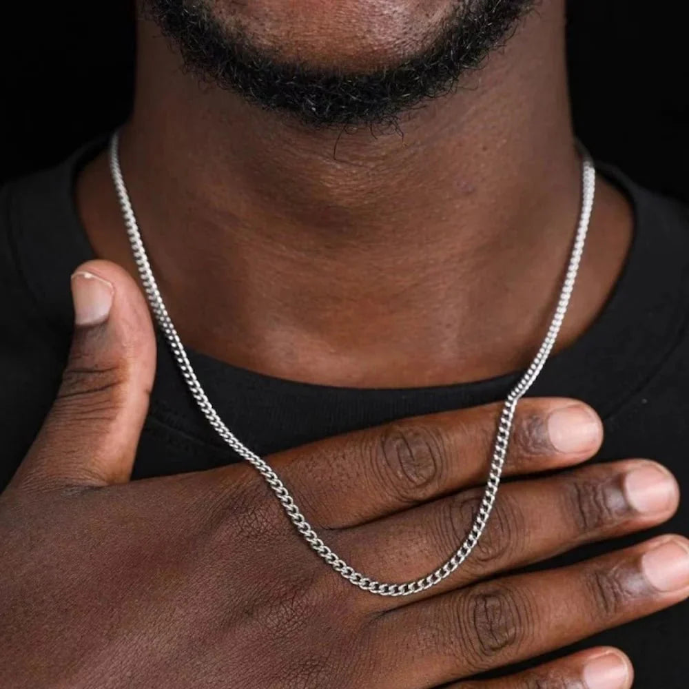 3mm Men's Cuban Chain Necklace | Stainless Steel Link Chain Jewelry