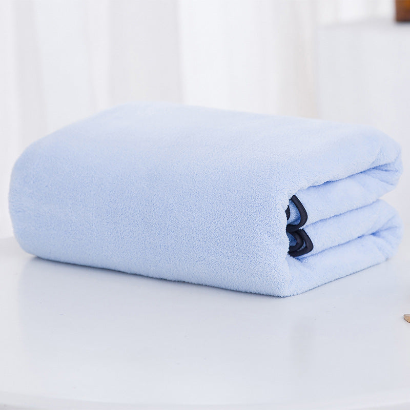 Coral Fleece Soft Bath Towel - Absorbent and Cozy Adult Household Essential