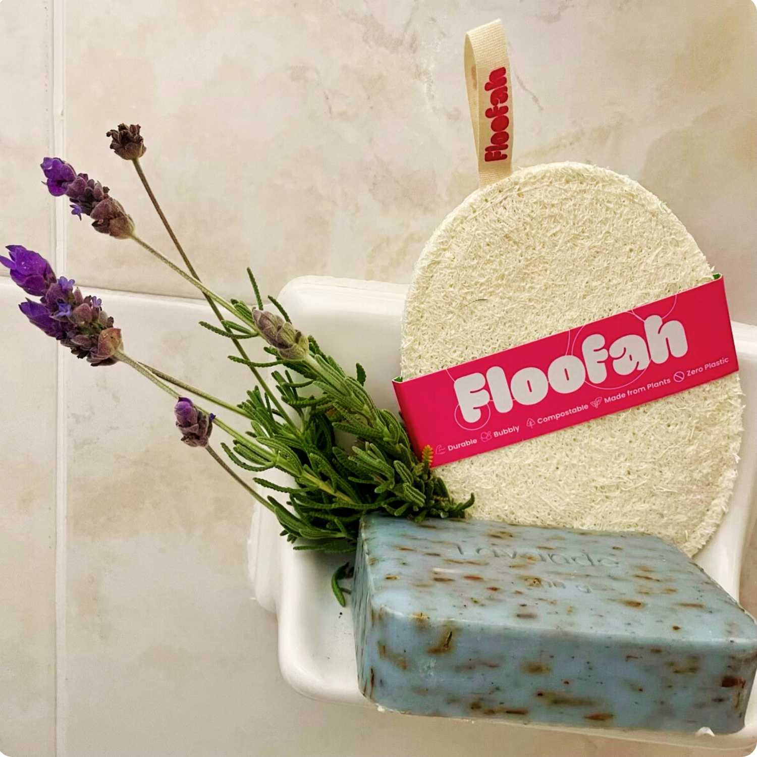 Floofah Exfoliating Shower Loofah - Oval