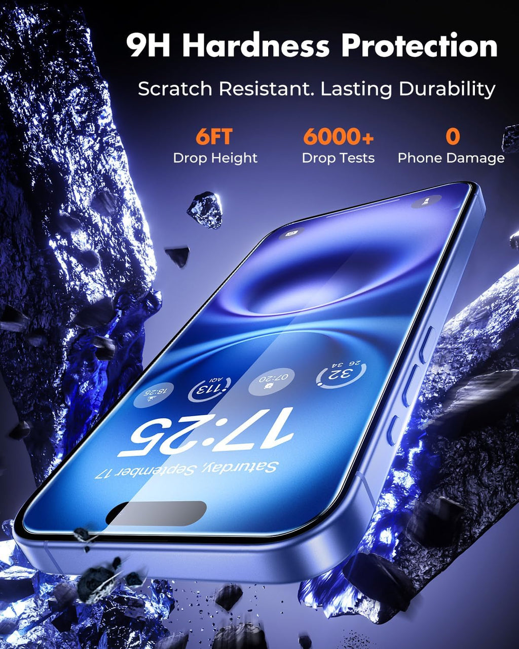 iPhone 17 Screen Protector - Easy Apply Clear Tempered Glass Screen Protector | Zerodamage