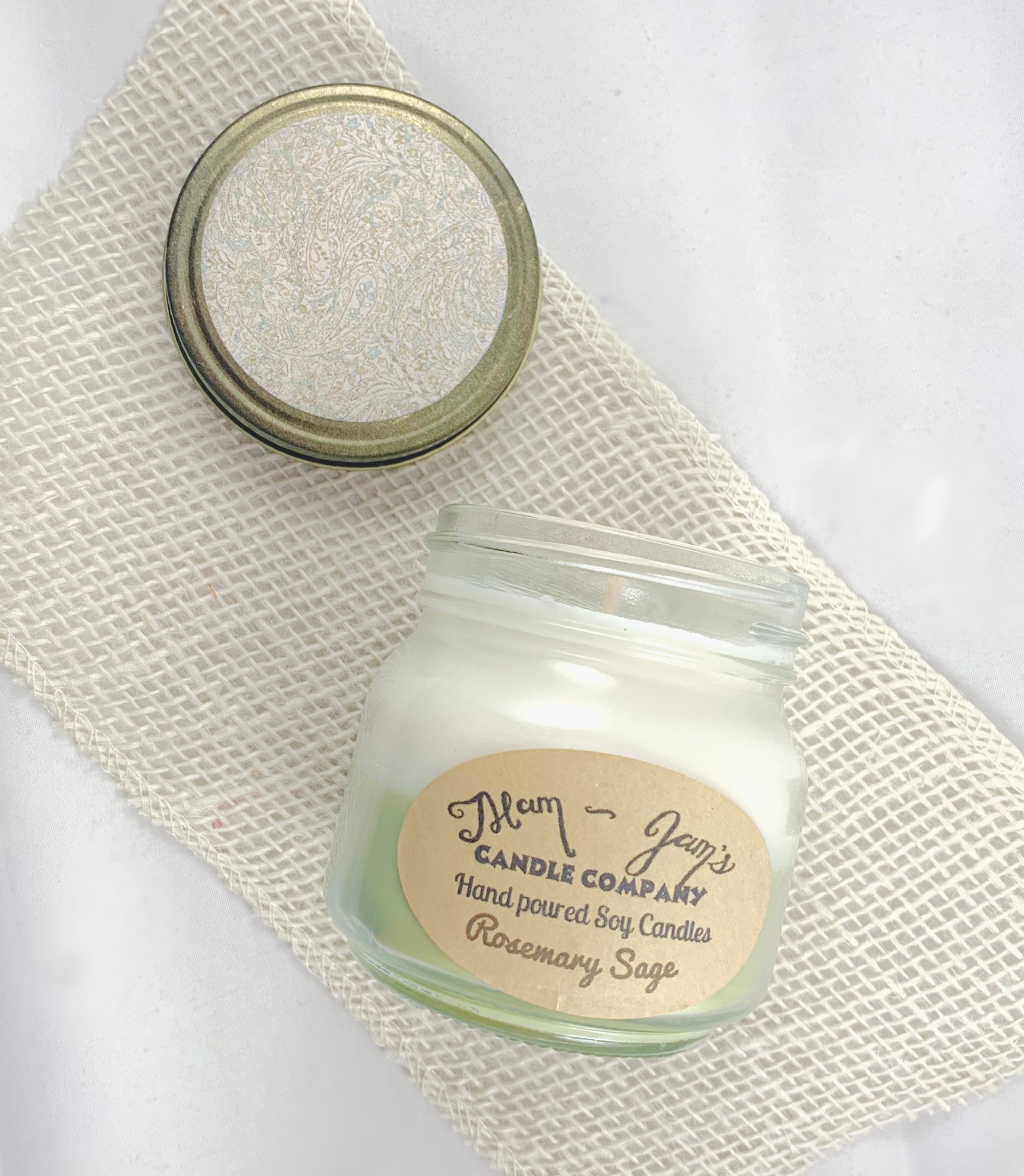 Rosemary Sage Soy Candle – Fresh & Herbal Scent | Mam Jam’s