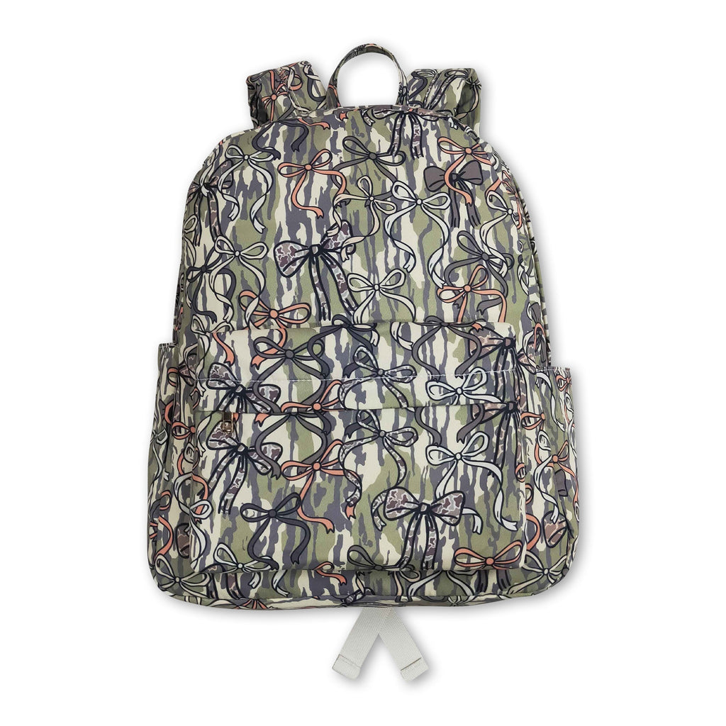 Camo bow hunting kids girls backpack