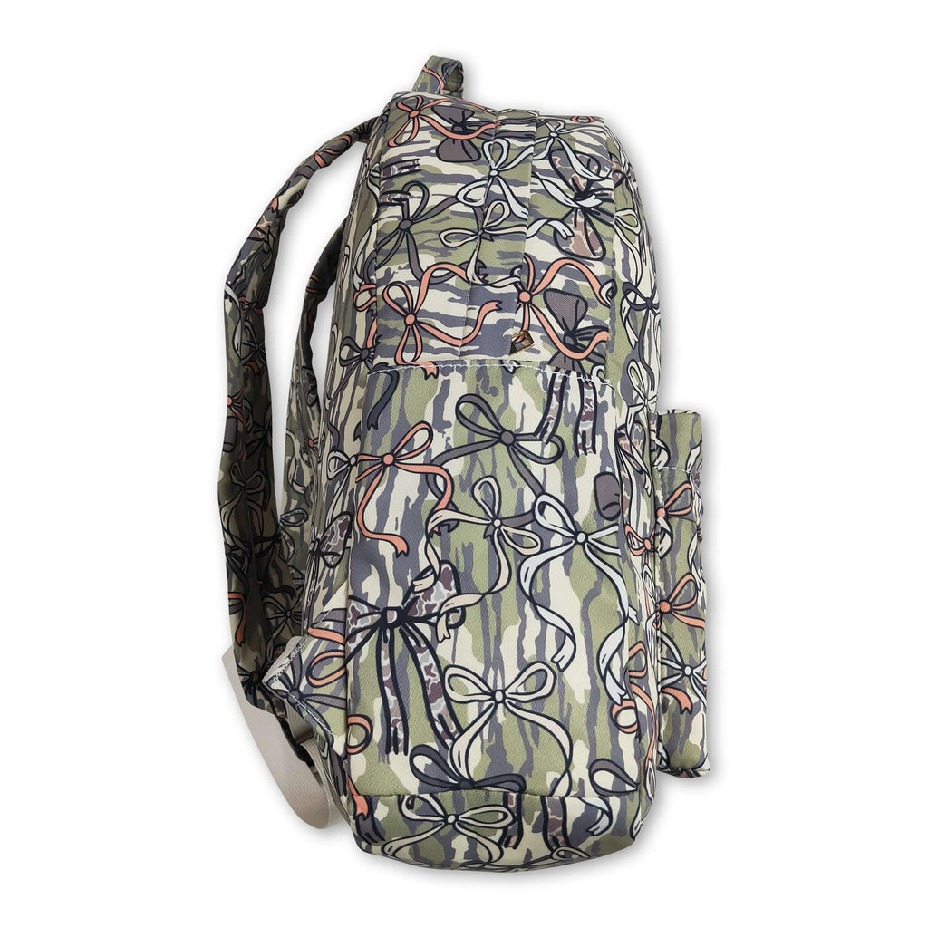 Camo bow hunting kids girls backpack