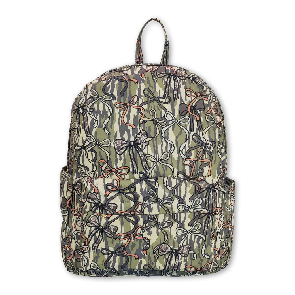 Camo bow hunting kids girls backpack