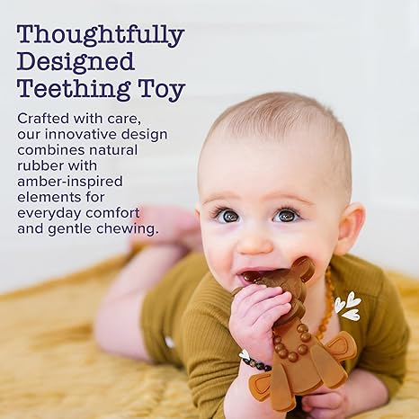 The Little Bamber - Natural Rubber & Baltic Amber Teething Toy