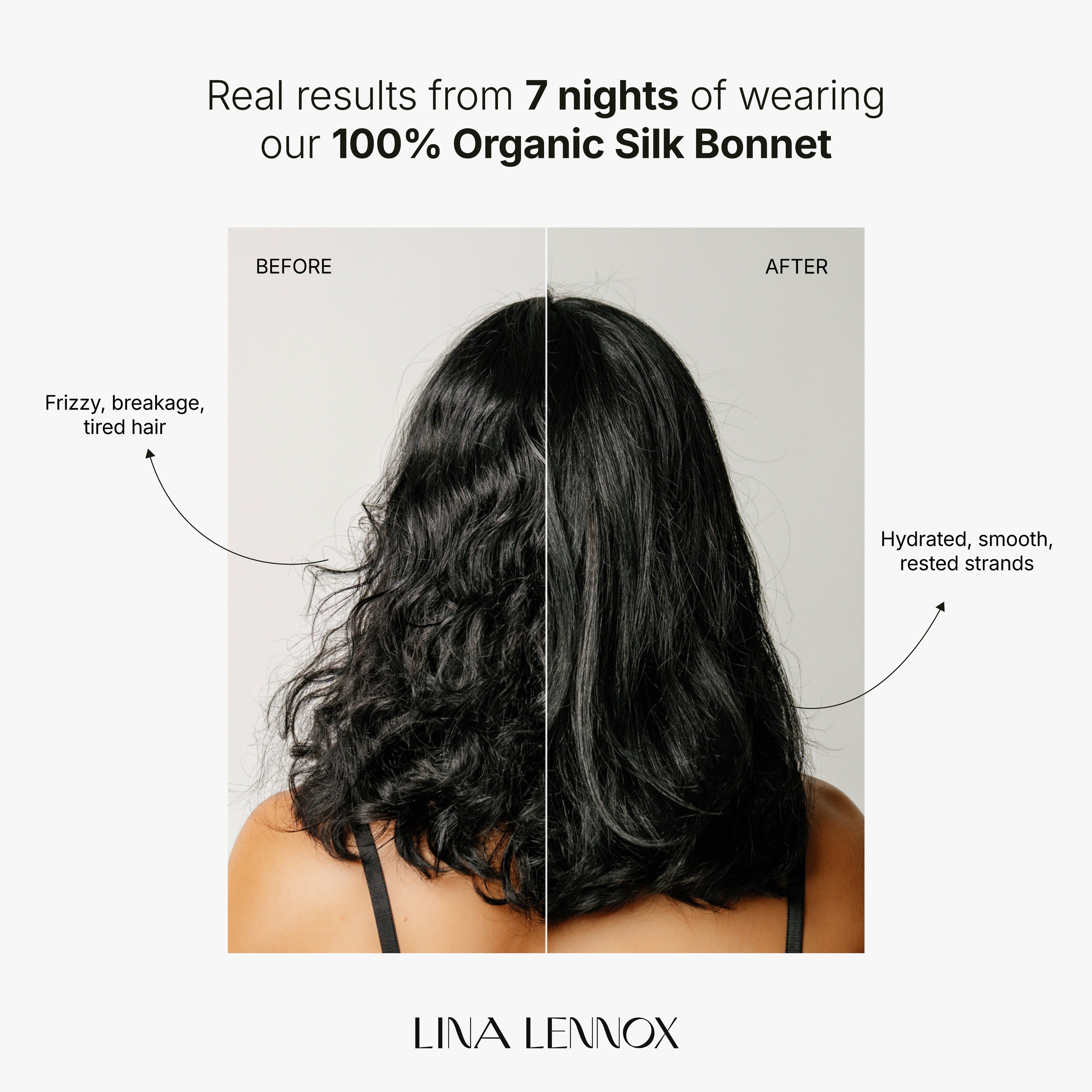 Organic Silk Hair Bonnet Jade Green