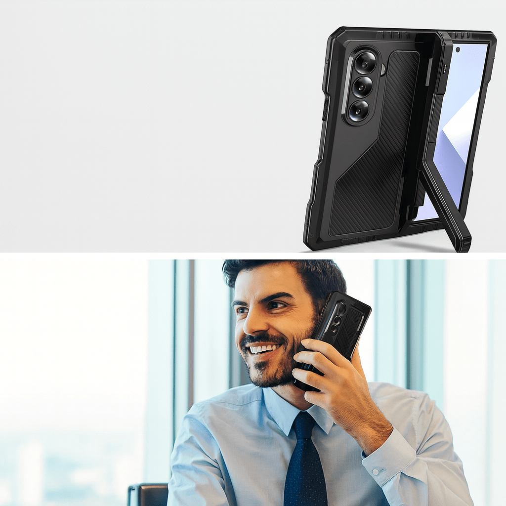 Samsung Galaxy Z Fold7 Case – Heavy-Duty Kickstand with Screen Protector | Raider Series