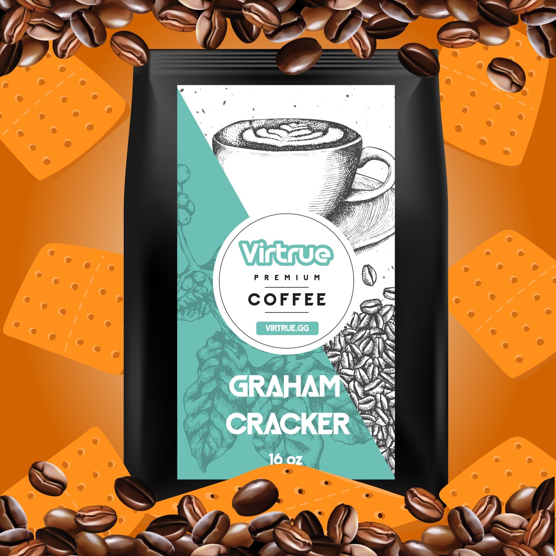 Graham Cracker Flavored Coffee – 16oz | Virtrue Premium
