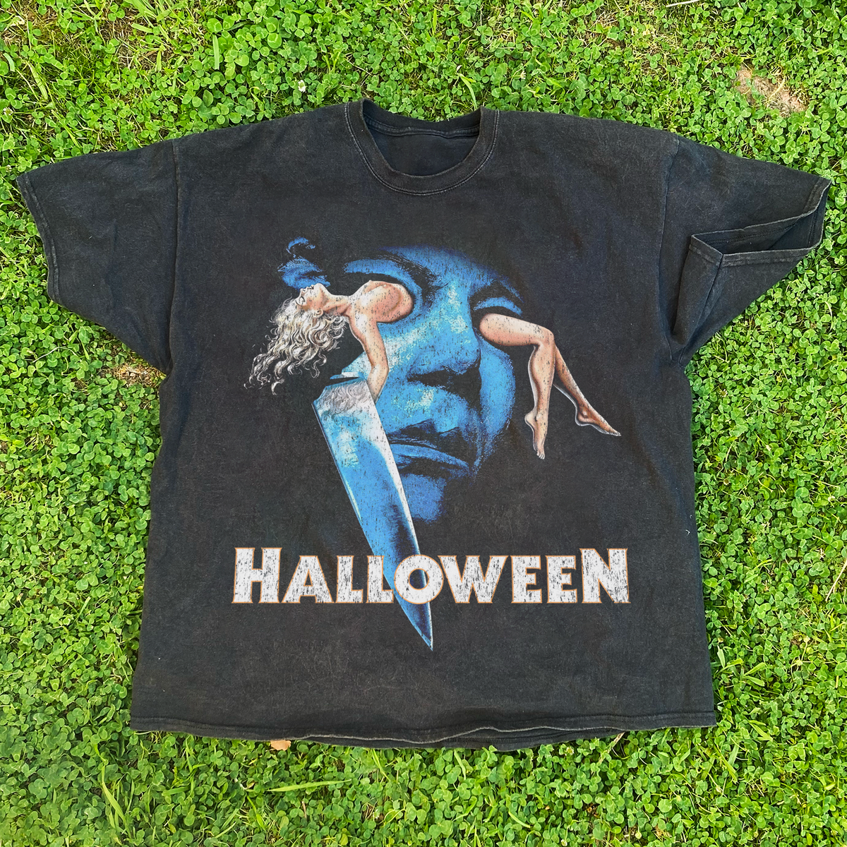 1981 'Halloween' Distressed Black T-Shirt