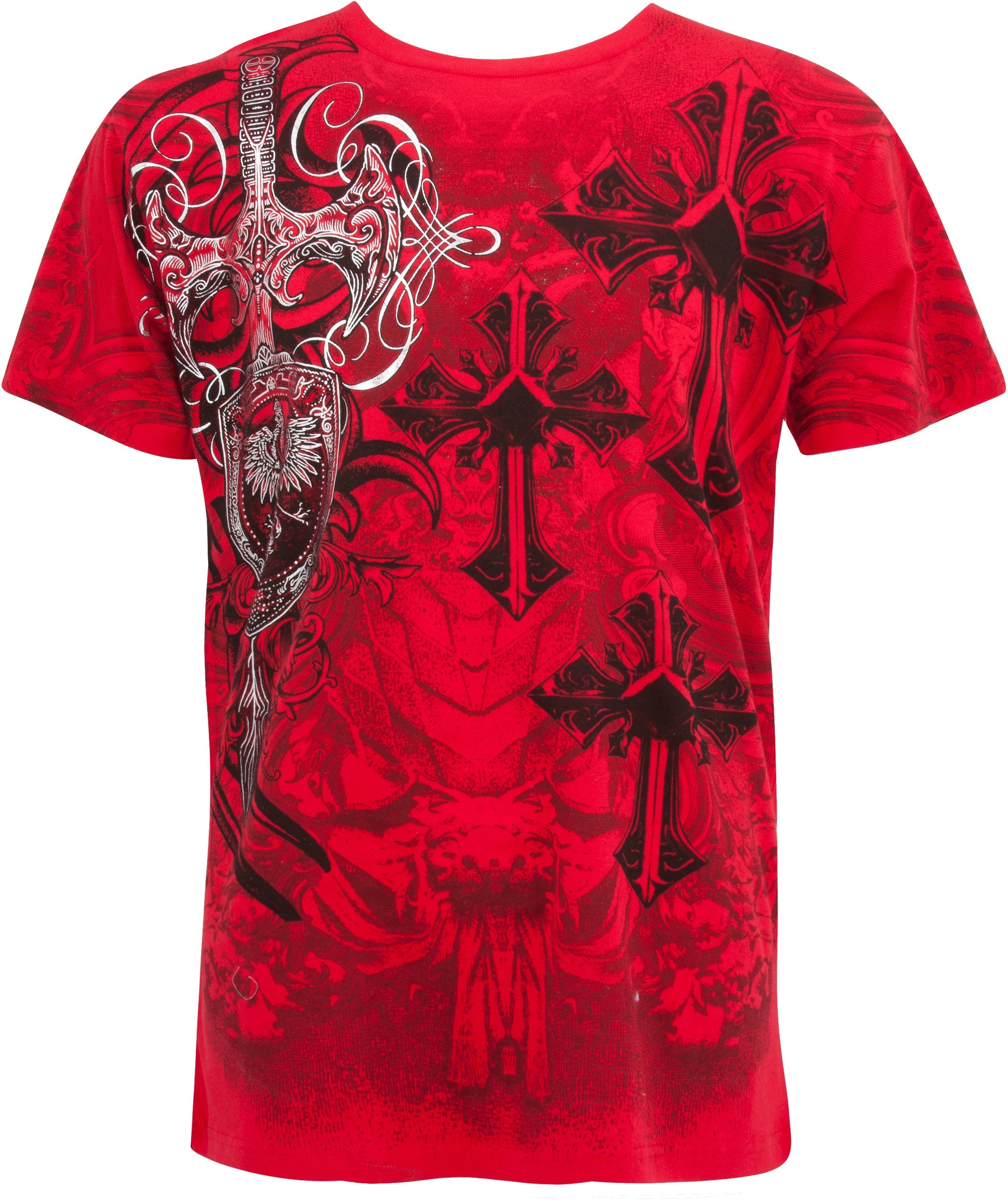 Sakkas Cross, Sword and Shield Cotton Mens T-Shirt