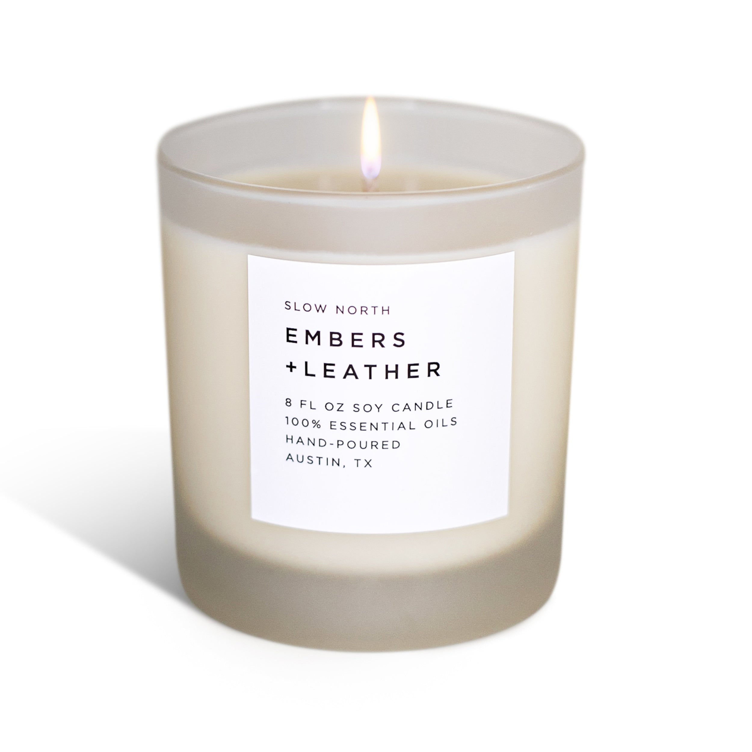 Embers + Leather - Signature Candle (Vetiver + Cedar + Patchouli)