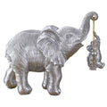 1 Piece of Gold and Silver Mother and Child Elephant Statue Ornament, Mother Holding Baby Elephant in a Warm Pose, Living Room Tabletop, Home Decor Creative Display Item