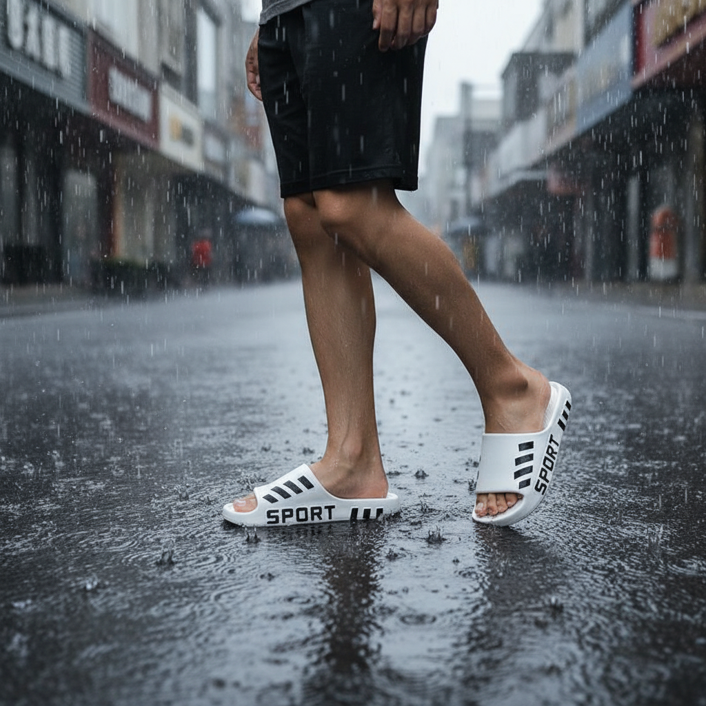 Summer Fashion Slippers For Men Indoor Outdoor Sandals Beach Flip Flop Thick Sole Male Slides Summer Non-Slip Men Shower Slipper