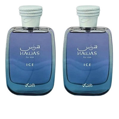 Rasasi Hawas Ice for Him Eau de Parfum 3.38 oz (2-Pack)