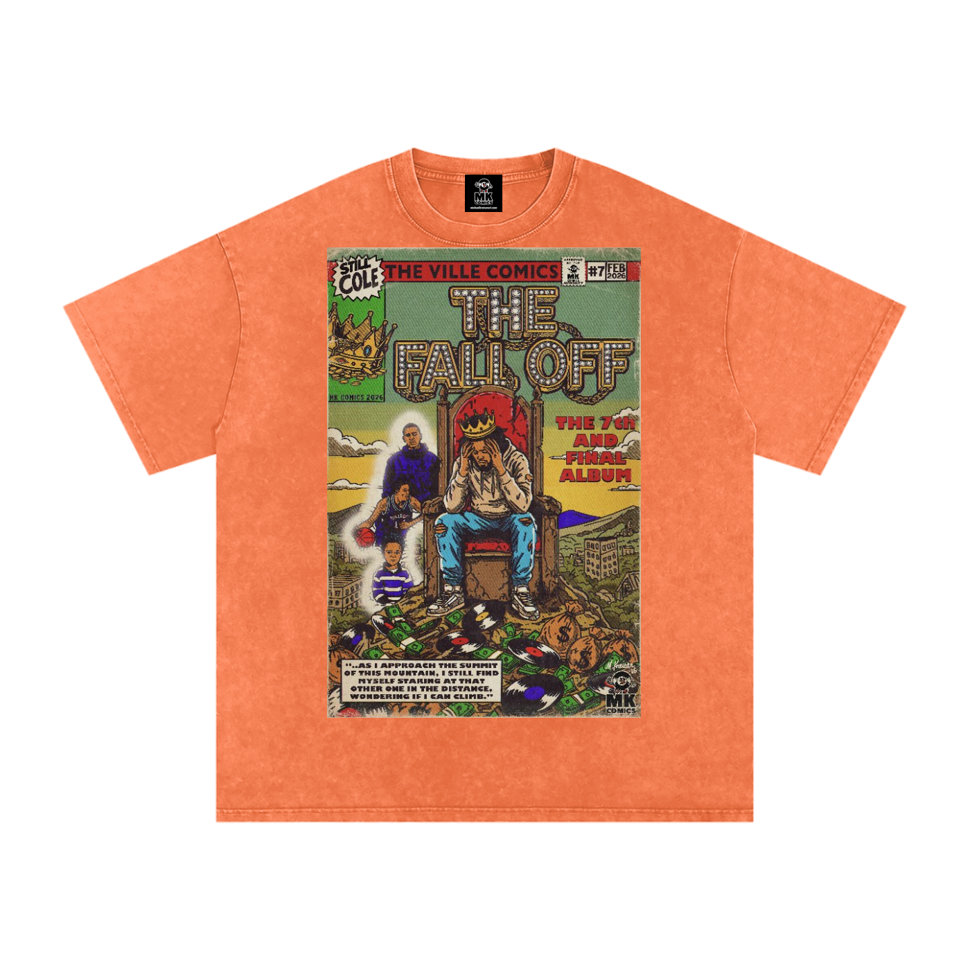 The Fall Off - Snow Washed Oversized Cotton T-Shirt