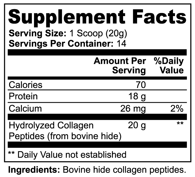 Grass-Fed Hydrolyzed Collagen Peptides | Unflavored