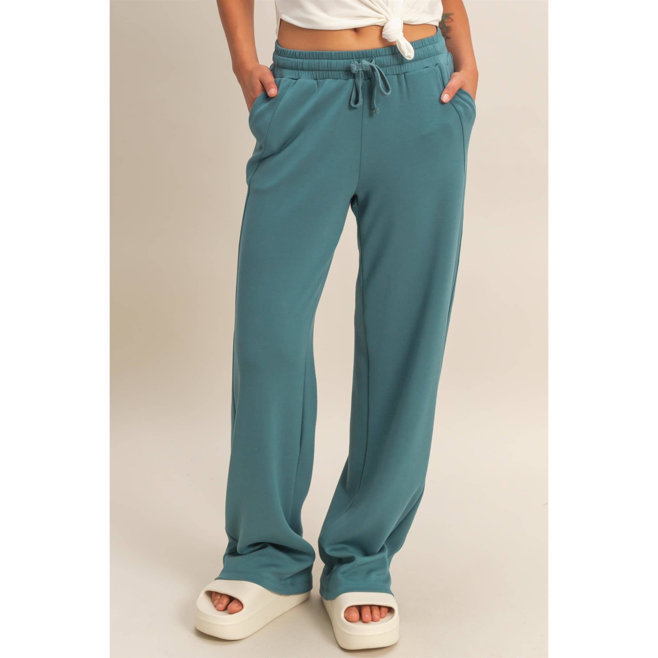 Azure Wide-Leg Pants
