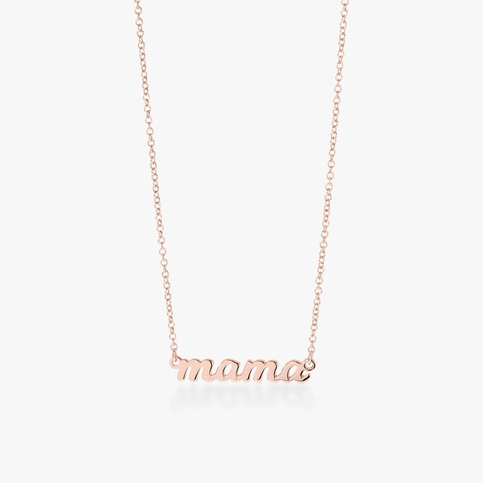 Script Mama Nameplate Necklace