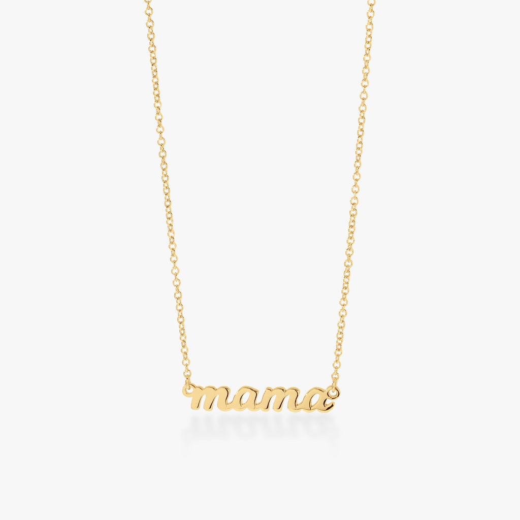 Script Mama Nameplate Necklace