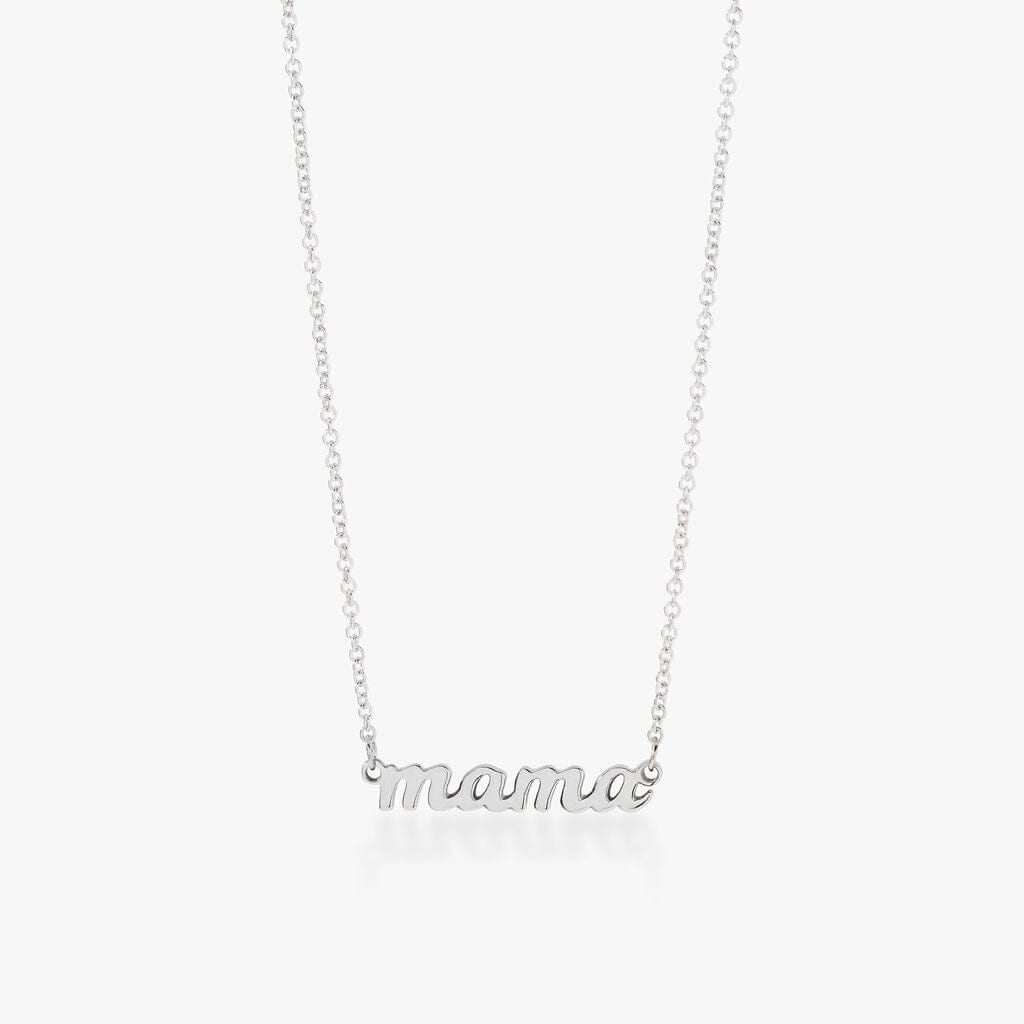 Script Mama Nameplate Necklace