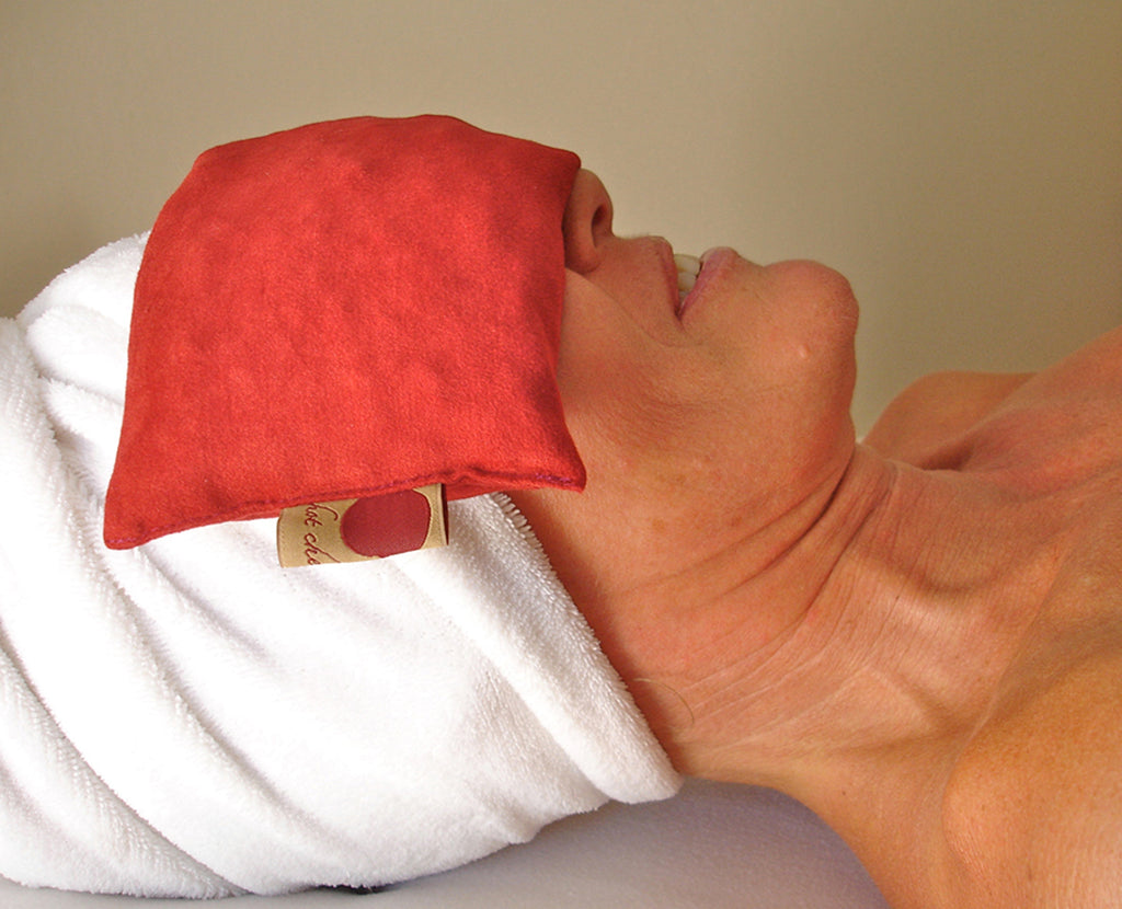 Eye Pillow in Plush Red Ultra-Suede