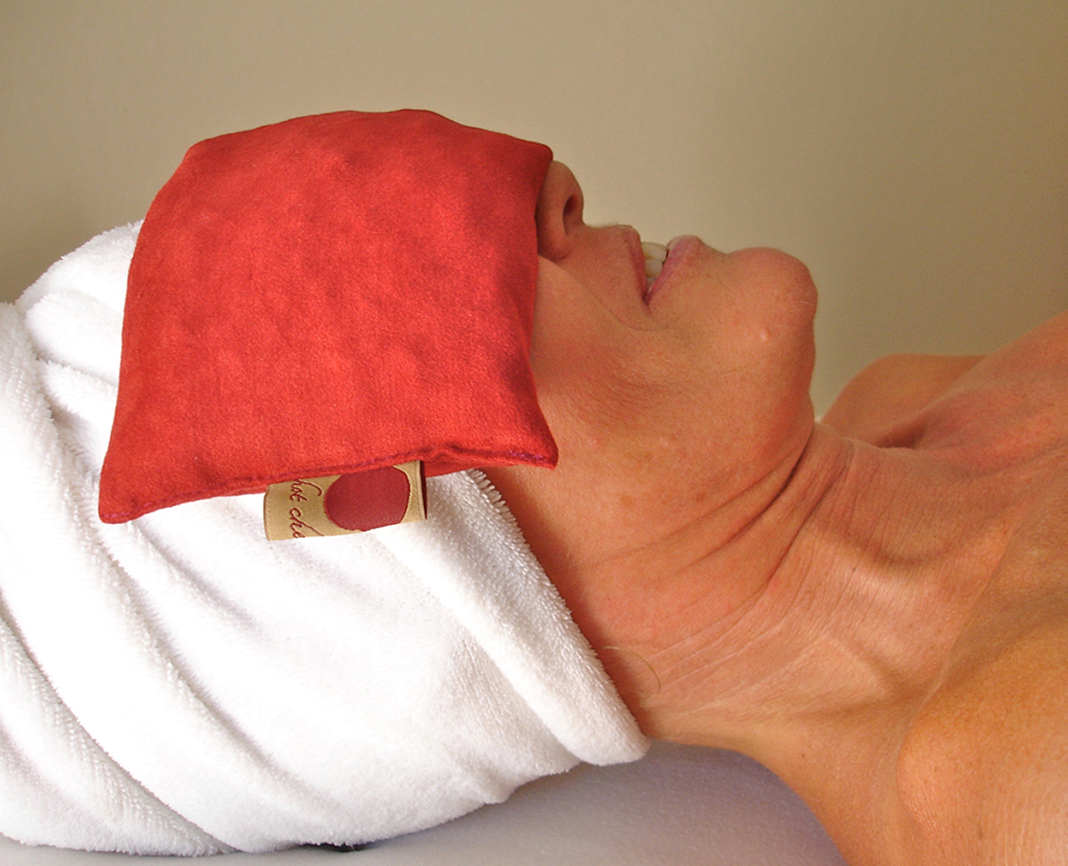 Eye Pillow in Plush Red Ultra-Suede