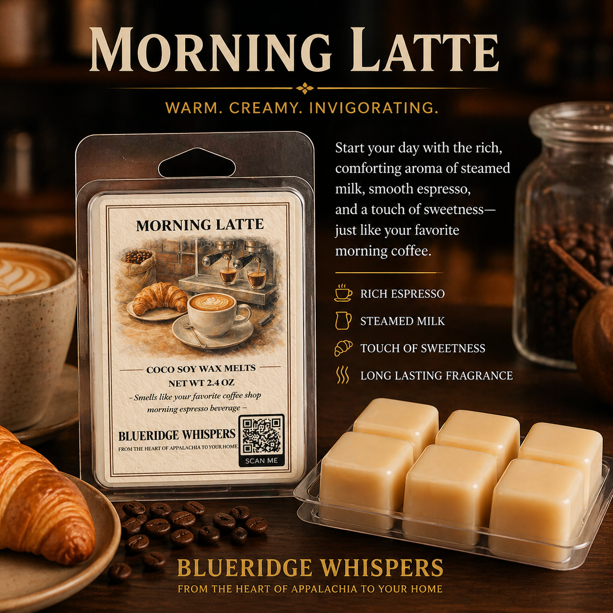 Morning Latte – Coffeehouse Wax Melts