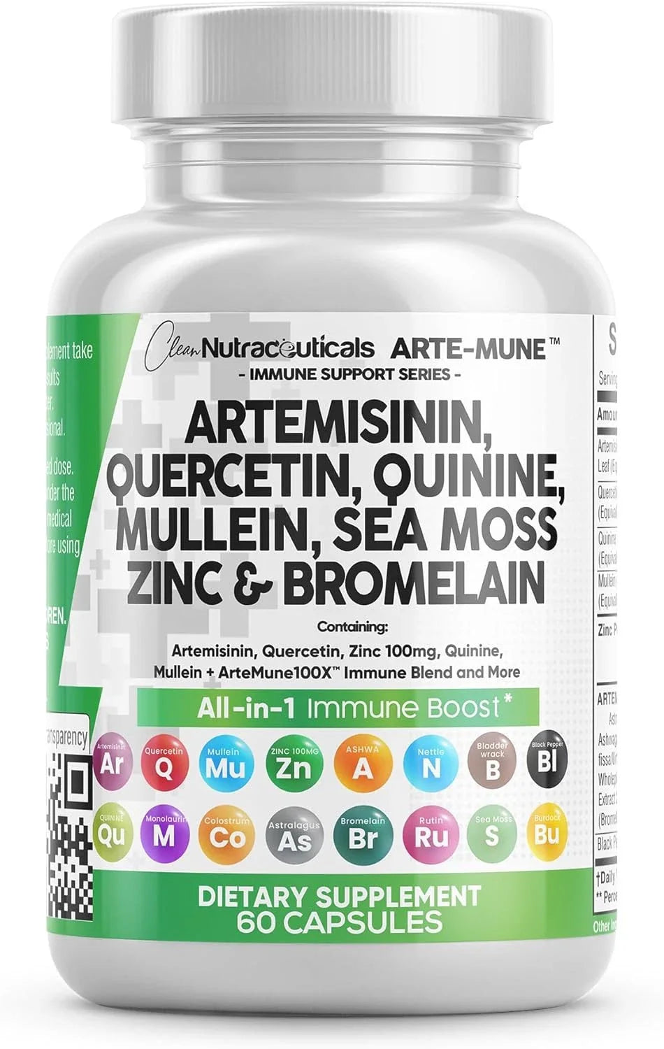 8-in-1 Herbal Cleanse & Immune Support Complex | Artemisinin, Quercetin, Sea Moss, Wormwood & More – 60 Capsules