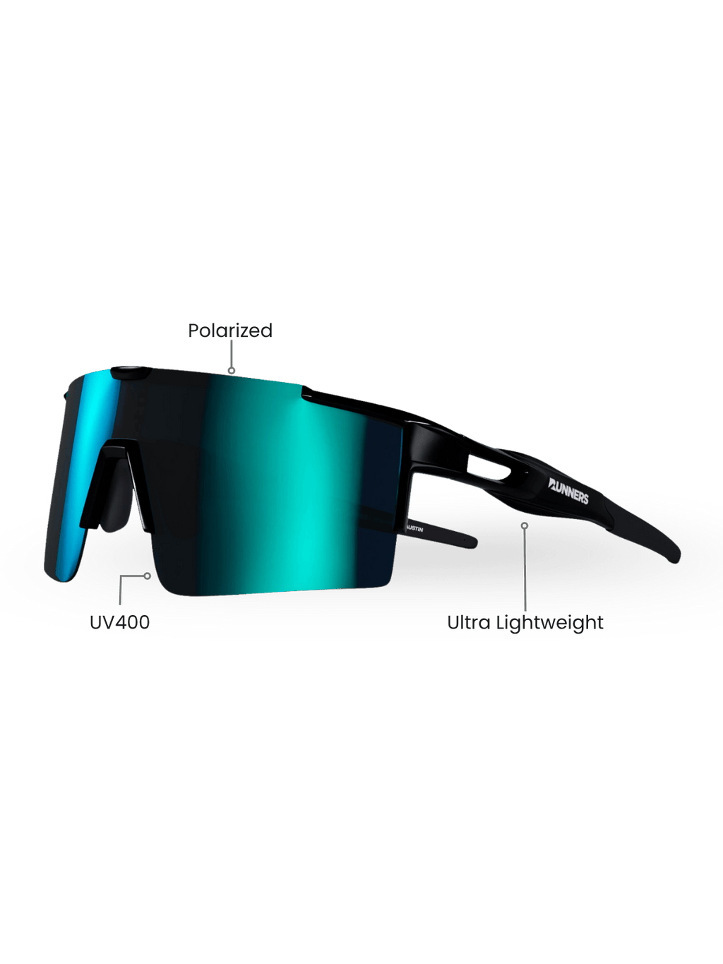 Ice Blue Polarized Running Sunglasses - UV400 for Men & Women | X365