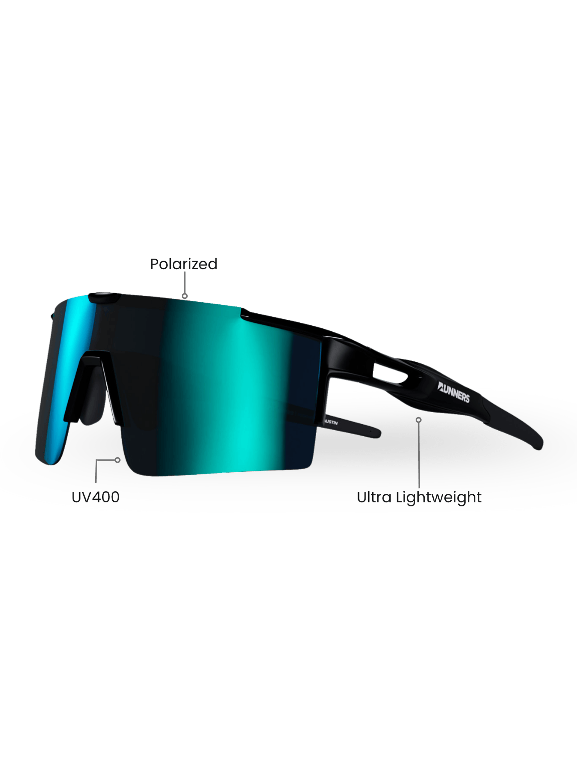 Ice Blue Polarized Running Sunglasses - UV400 for Men & Women | X365